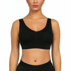 Soutien-gorge de sport Top sans armature avec épaule large respirante élastique