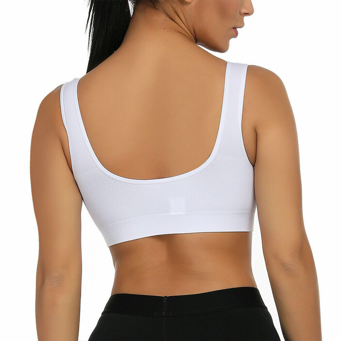 Soutien-gorge de sport Top sans armature avec épaule large respirante élastique