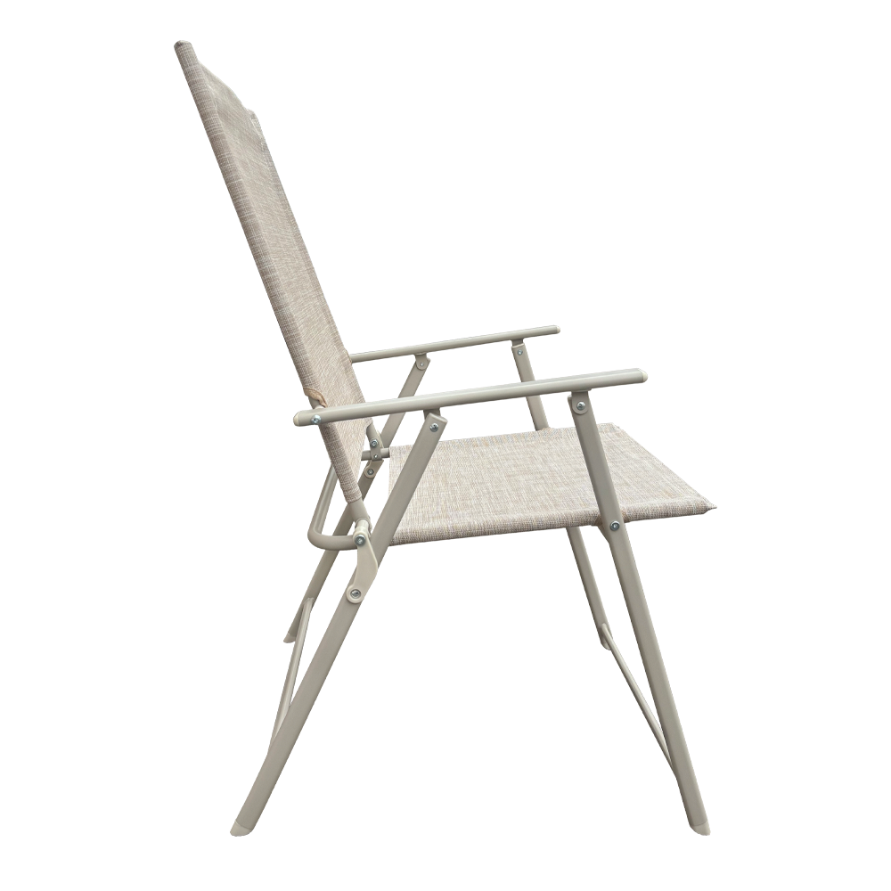 Ensemble Jardin Aluminium Table 4 Chaises en Textilène Pliantes pour Extérieur
