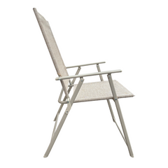 Ensemble Jardin Aluminium Table 4 Chaises en Textilène Pliantes pour Extérieur