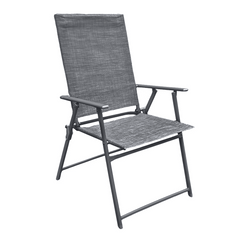 Ensemble Jardin Aluminium Table 4 Chaises en Textilène Pliantes pour Extérieur