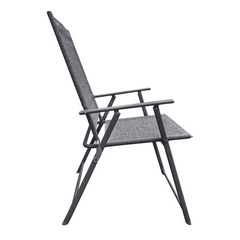 Ensemble Jardin Aluminium Table 4 Chaises en Textilène Pliantes pour Extérieur