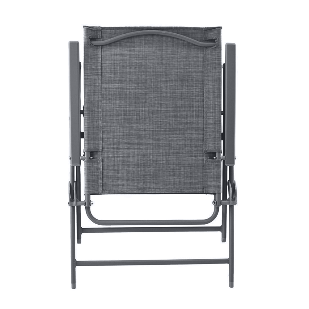 Ensemble Jardin Aluminium Table 4 Chaises en Textilène Pliantes pour Extérieur