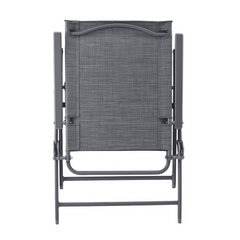 Ensemble Jardin Aluminium Table 4 Chaises en Textilène Pliantes pour Extérieur