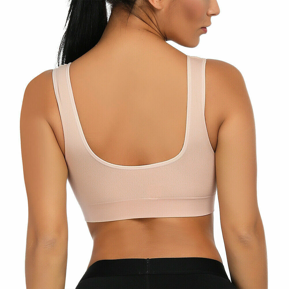 Pack 3 Brassières De Sport Sans Armatures Épaules Larges Respirant Élastique