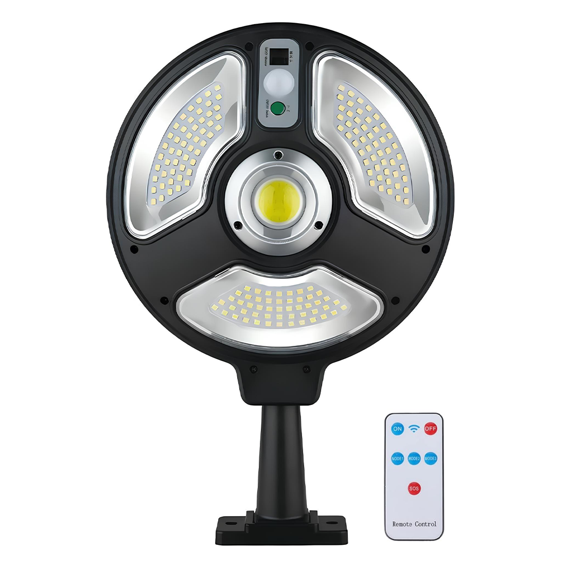 Lampe Solaire Lampadaire de Rue 220 LED Panneau Solaire Télécommande IP66