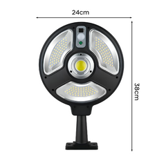 Lampe Solaire Lampadaire de Rue 220 LED Panneau Solaire Télécommande IP66