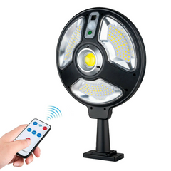 Lampe Solaire Lampadaire de Rue 220 LED Panneau Solaire Télécommande IP66