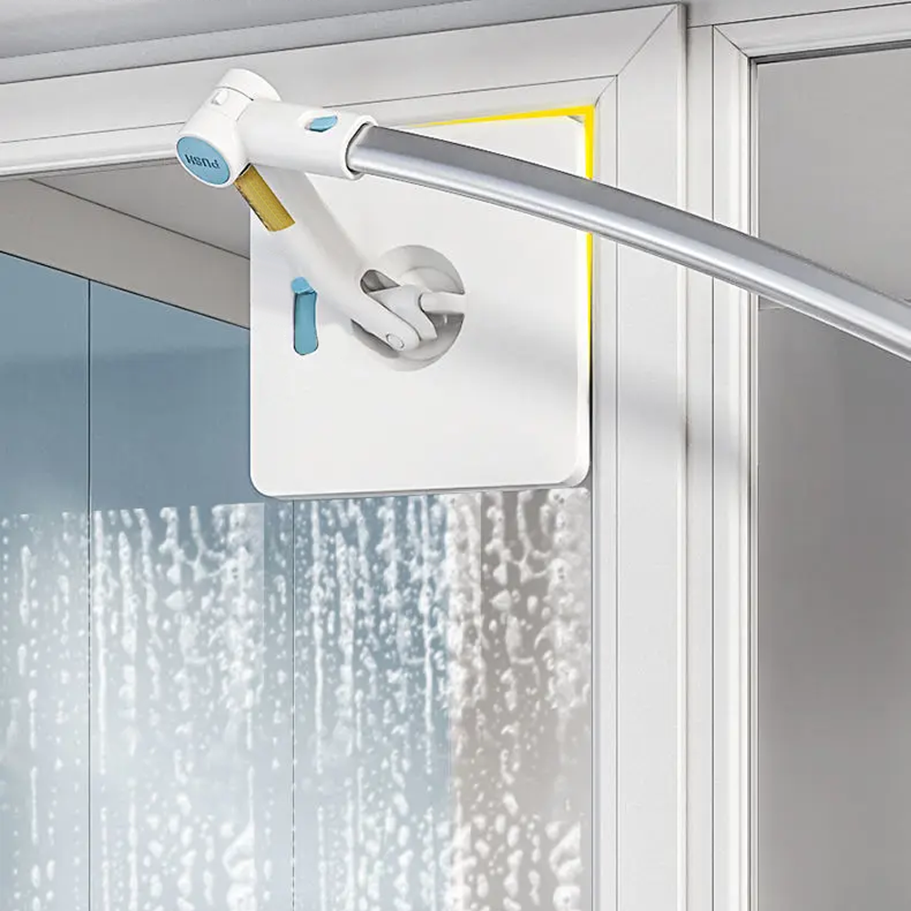 Nettoyeur vitres télescopique brosse chiffon microfibre l'intérieur l'extérieur