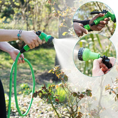 Tuyau Jardin Extensible 45m pour l'Irrigation Nettoyage avec Pistolet à 7 Jets
