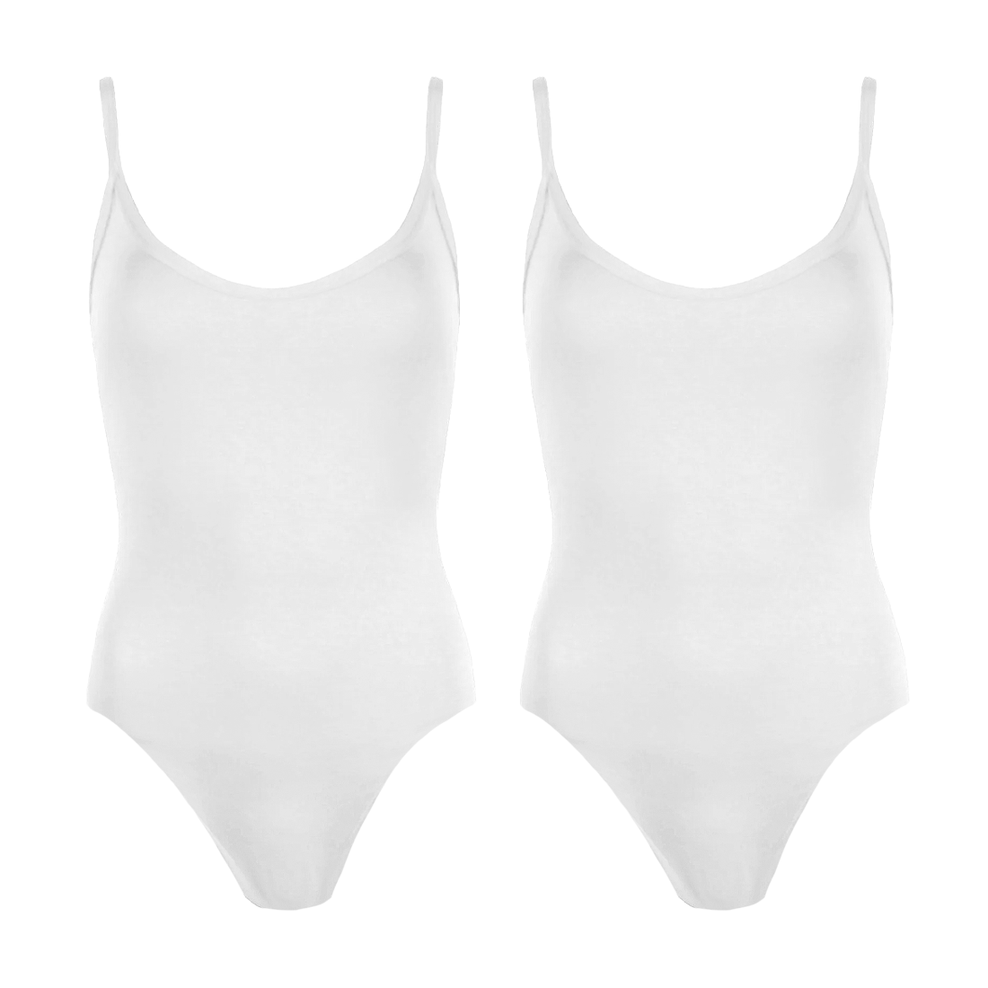2 PZ Maillot de Bain Une-Pièce Femme MADRID Élastique Push Up Uni Beachwear