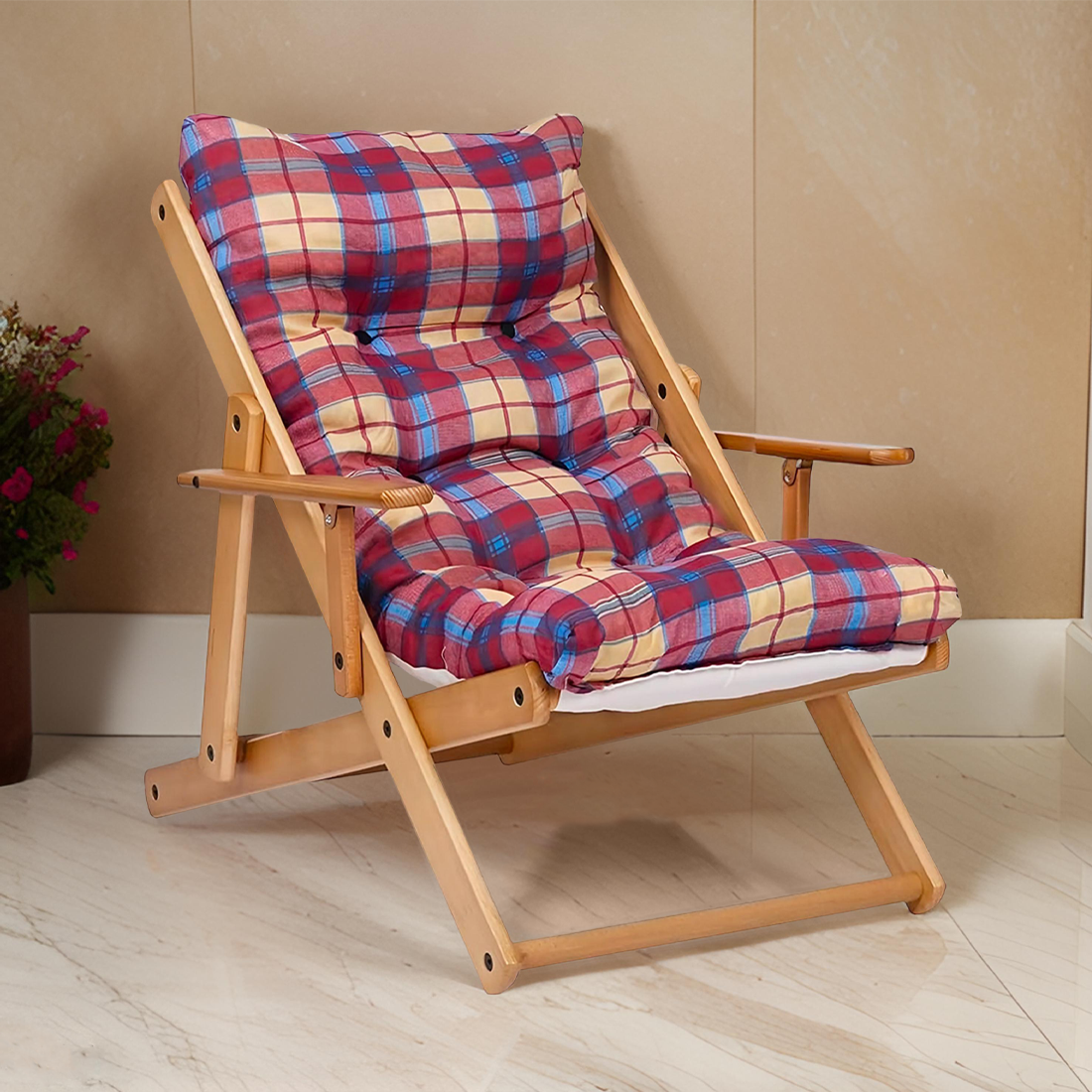 MAS011 Fauteuil inclinable en hêtre Amalfi ArtLegno 108x65x60cm 2 couleurs