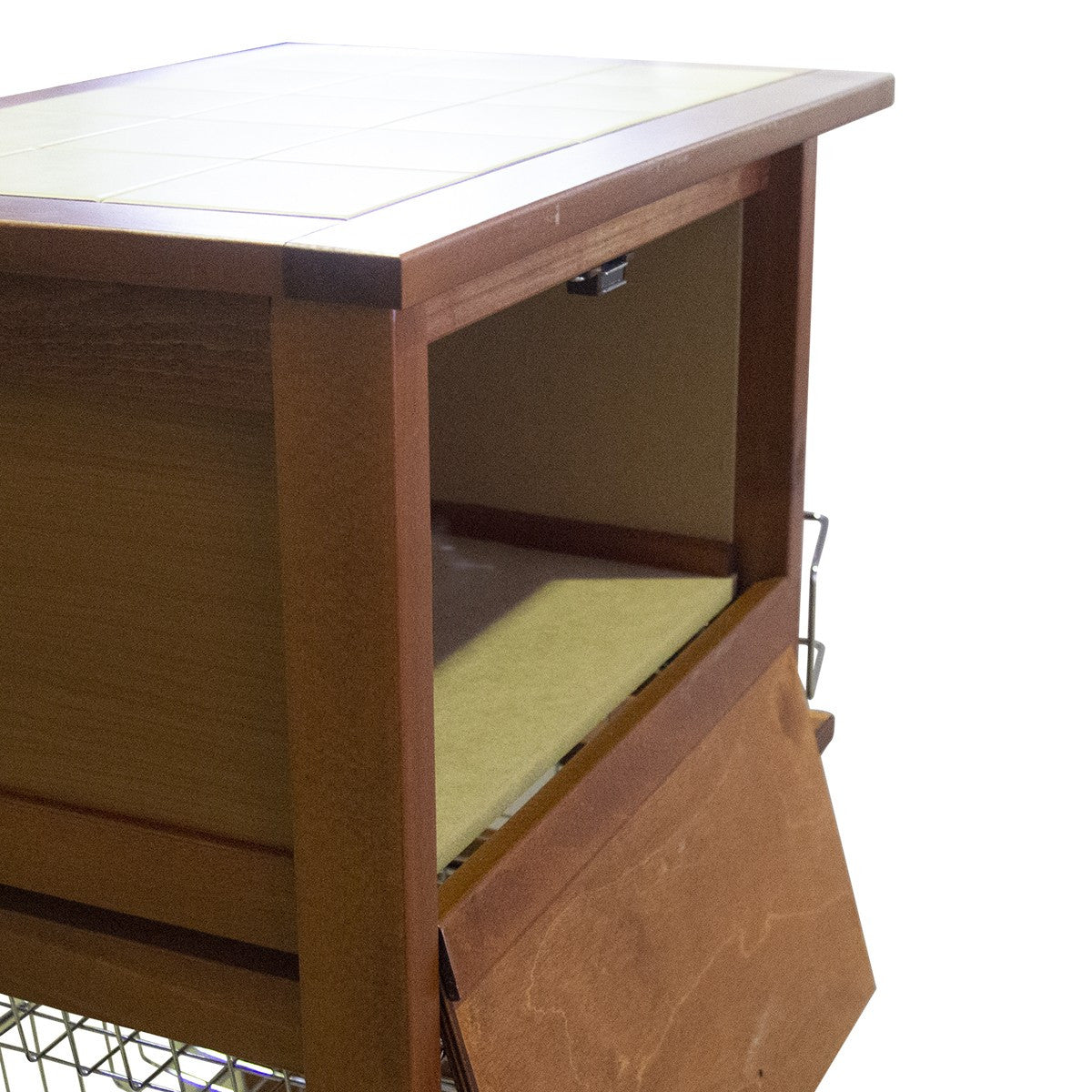 MAS017 Vesuvio Noyer Chariot 57x38x82h cm avec porte-bouteille et porte-pain