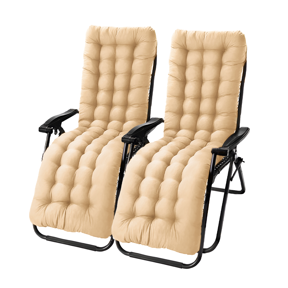Pack 2 chaises inclinable pliable avec coussin Zéro gravité Dossier inclinable