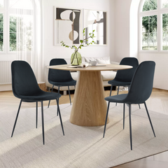 Lot de 4 chaises LOLA au design moderne en velours, structure en métal.