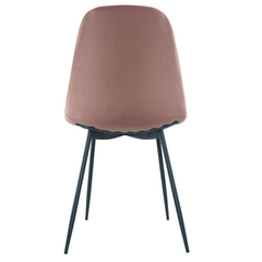 Lot de 4 chaises LOLA au design moderne en velours, structure en métal.