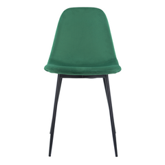 Lot de 4 chaises LOLA au design moderne en velours, structure en métal.