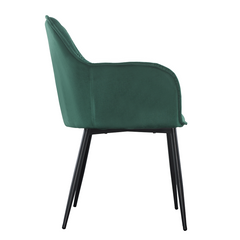 Ensemble de 2 fauteuils en velours QUEEN rétro, avec dossier rembourré.