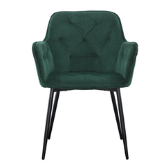 Ensemble de 2 fauteuils en velours QUEEN rétro, avec dossier rembourré.