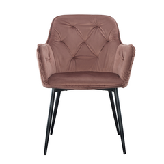 Ensemble de 2 fauteuils en velours QUEEN rétro, avec dossier rembourré.