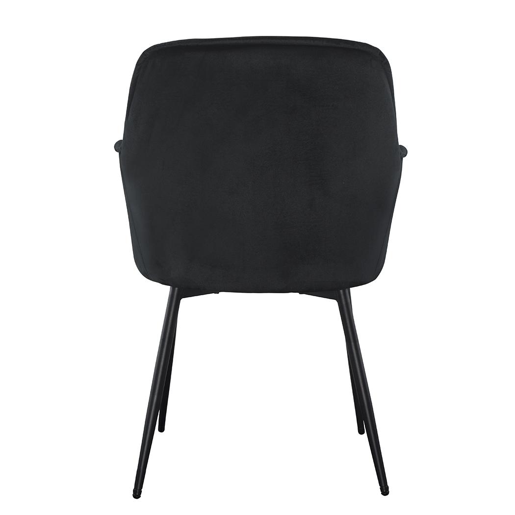 Ensemble de 2 fauteuils en velours QUEEN rétro, avec dossier rembourré.