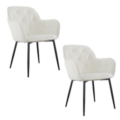 Ensemble de 2 fauteuils en velours QUEEN rétro, avec dossier rembourré.