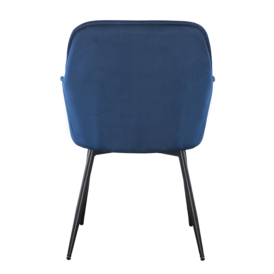 Ensemble de 2 fauteuils en velours QUEEN rétro, avec dossier rembourré.