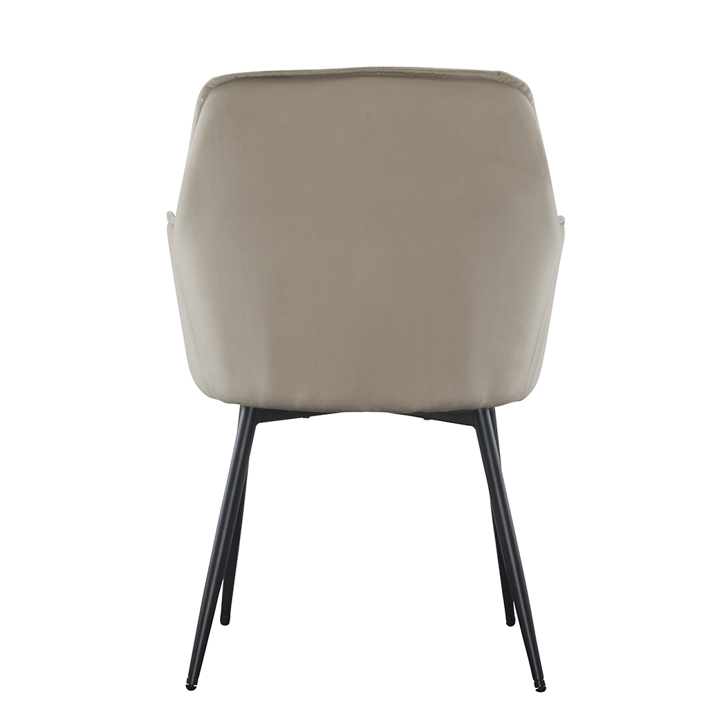 Ensemble de 2 fauteuils en velours QUEEN rétro, avec dossier rembourré.