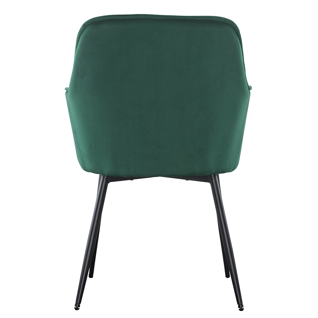 Ensemble de 2 fauteuils en velours QUEEN rétro, avec dossier rembourré.