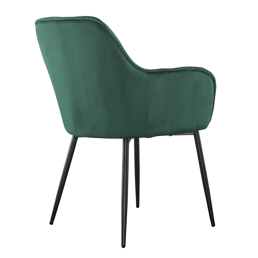 Ensemble de 2 fauteuils en velours QUEEN rétro, avec dossier rembourré.