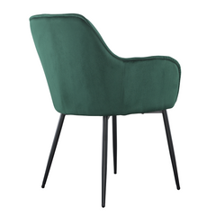 Ensemble de 2 fauteuils en velours QUEEN rétro, avec dossier rembourré.