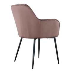 Ensemble de 2 fauteuils en velours QUEEN rétro, avec dossier rembourré.
