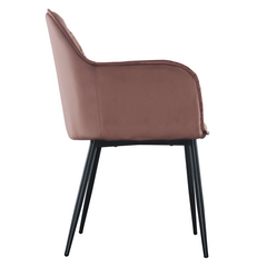 Ensemble de 2 fauteuils en velours QUEEN rétro, avec dossier rembourré.