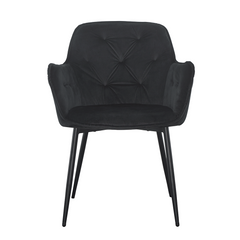 Ensemble de 2 fauteuils en velours QUEEN rétro, avec dossier rembourré.