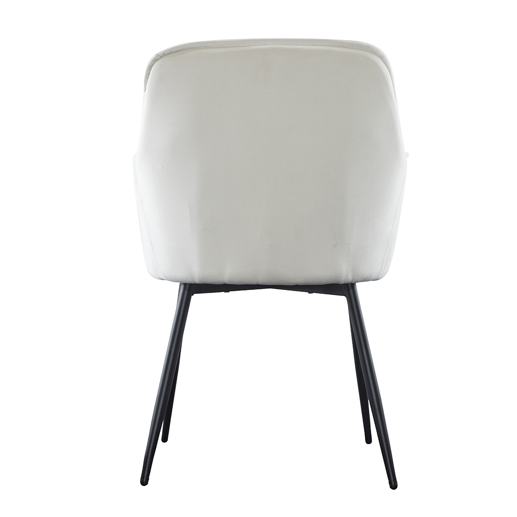 Ensemble de 2 fauteuils en velours QUEEN rétro, avec dossier rembourré.