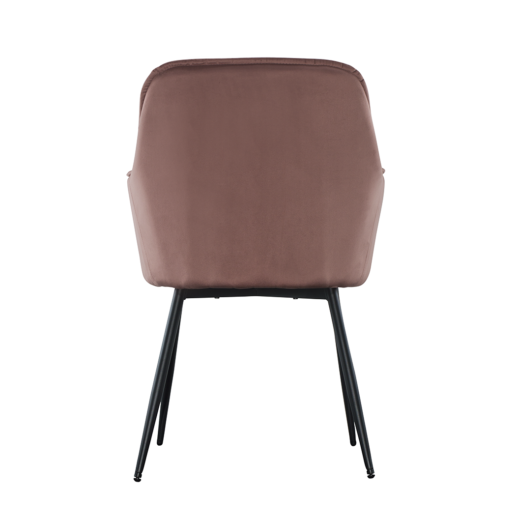 Ensemble de 2 fauteuils en velours QUEEN rétro, avec dossier rembourré.