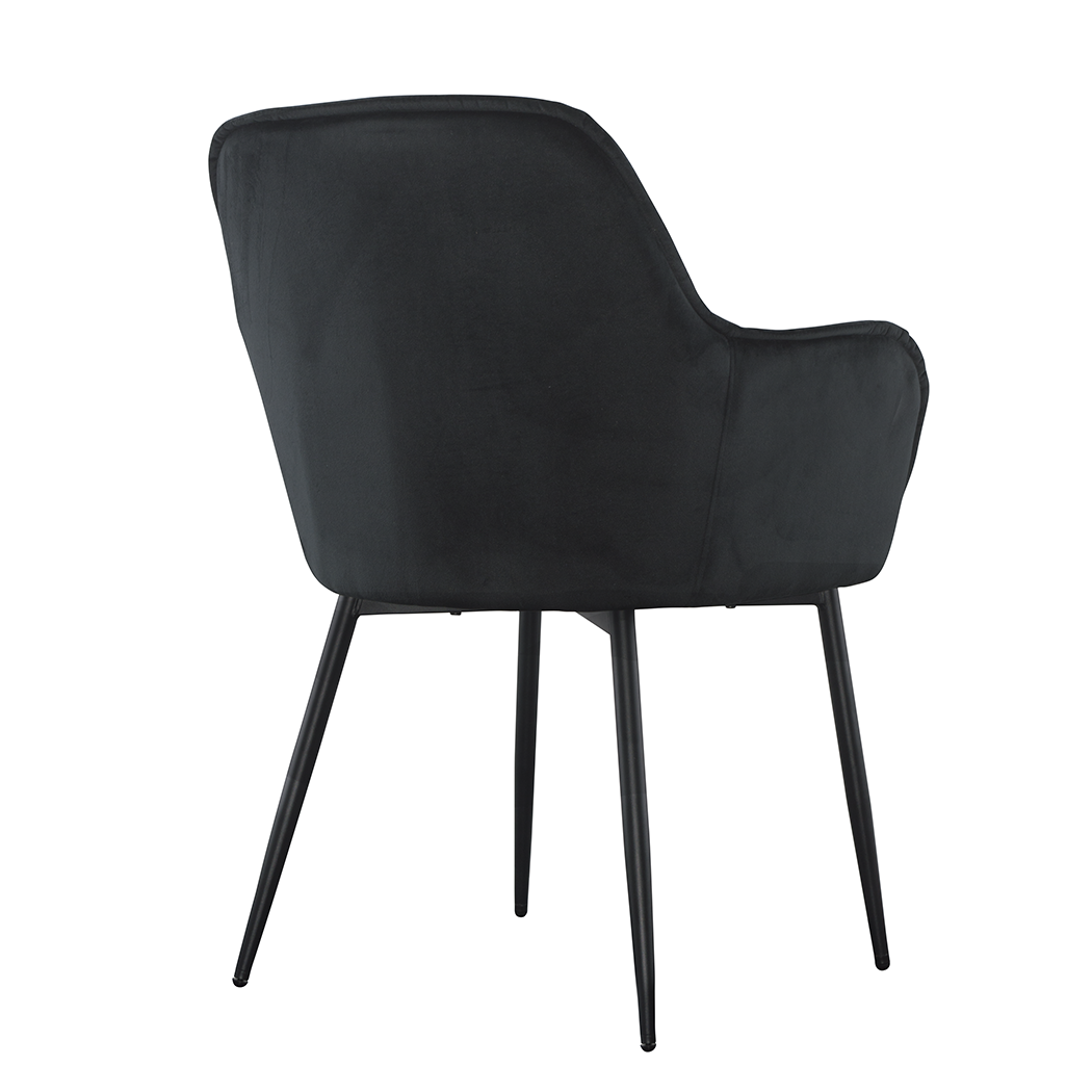 Ensemble de 2 fauteuils en velours QUEEN rétro, avec dossier rembourré.