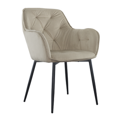 Ensemble de 2 fauteuils en velours QUEEN rétro, avec dossier rembourré.
