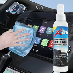 Dégraissant pour affichages LCD 200 ml anti-traces avec chiffon en microfibre
