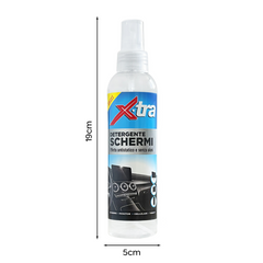 Dégraissant pour affichages LCD 200 ml anti-traces avec chiffon en microfibre
