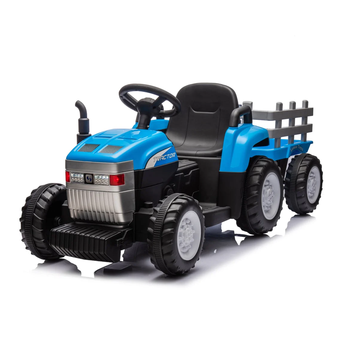Tracteur Électrique pour Enfants Lamas LT984 avec Remorque Amovible 12V