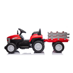 Tracteur Électrique pour Enfants Lamas LT984 avec Remorque Amovible 12V