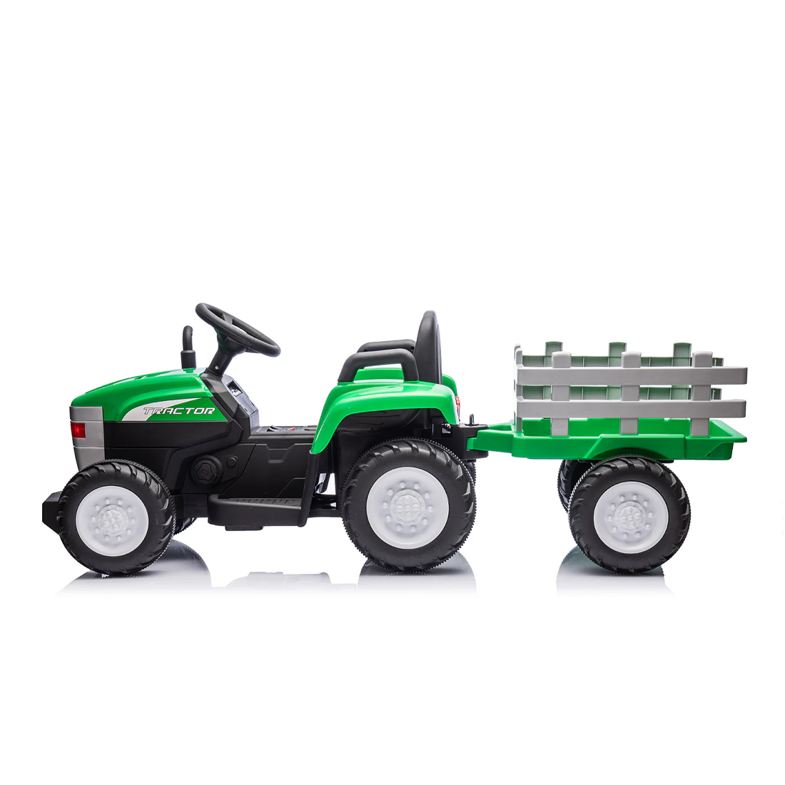 Tracteur Électrique pour Enfants Lamas LT984 avec Remorque Amovible 12V