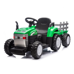 Tracteur Électrique pour Enfants Lamas LT984 avec Remorque Amovible 12V