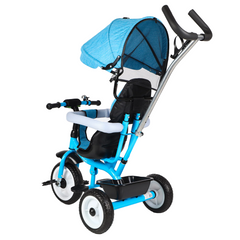Tricycle FUNNY LT982 Poussette pour Enfants avec Pare-Soleil