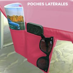 Serviette de Plage avec Poches et Coussin Gonflable en Microfibre