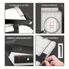 Coupe-papier Professionnel avec Grille A4 Règle Guillotine