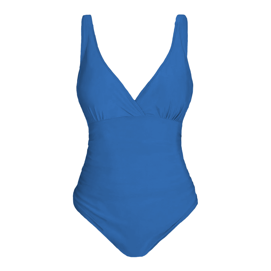 Maillot de Bain Entier Femme Uni Grande Taille Décolleté en V Contenatif