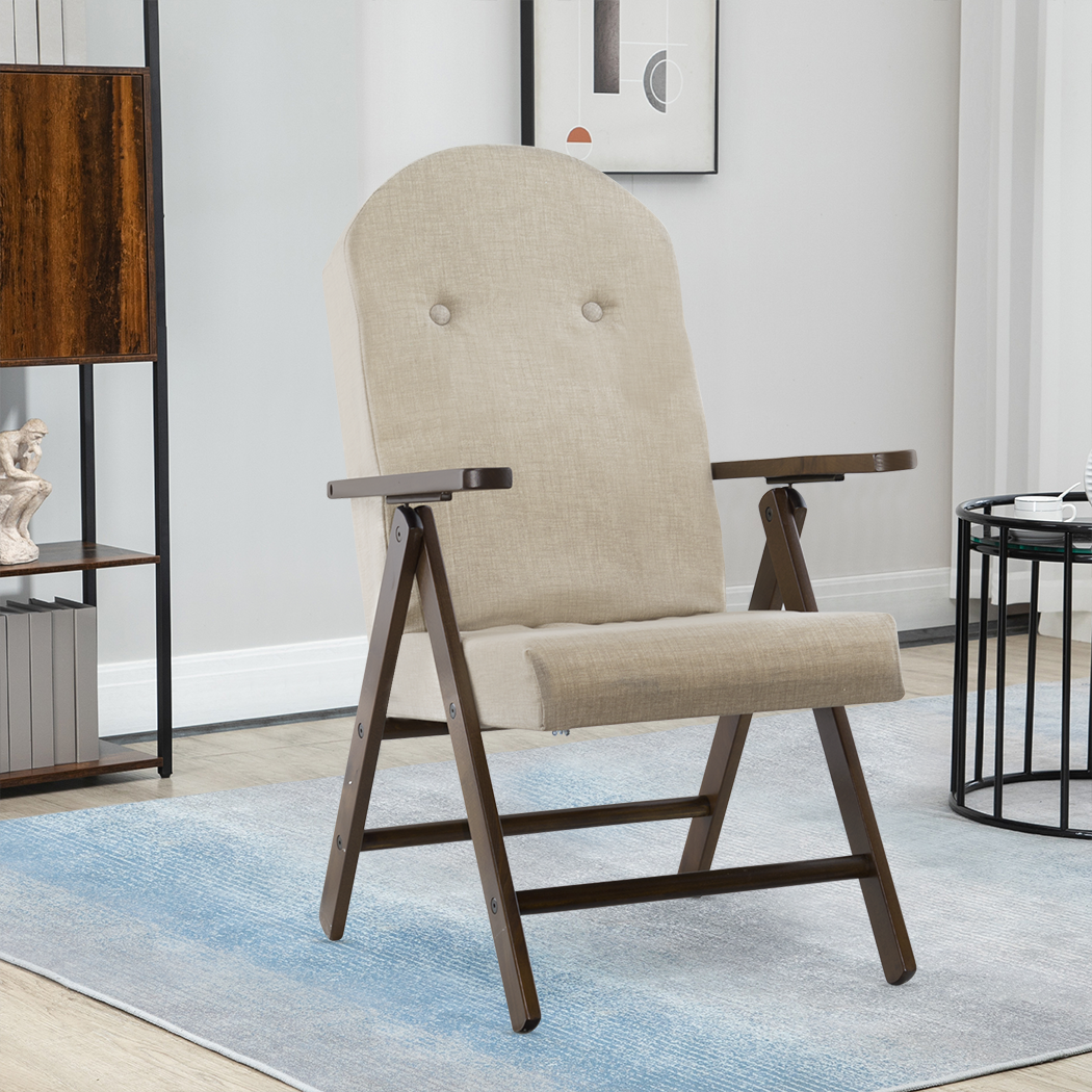 Fauteuil en Bois AMALFI Unicolore, Chaise Réglable MASLEGNO 108x65x60