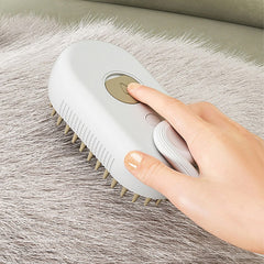 Brosse de Massage Électrique à Vapeur sans Fil Rechargeable pour Chiens et Chats